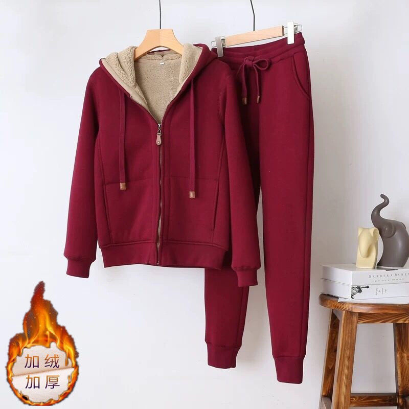 Winter Clothing Sale - 여성용 맨투맨 스웻팬츠 투피스 수트, 두꺼운