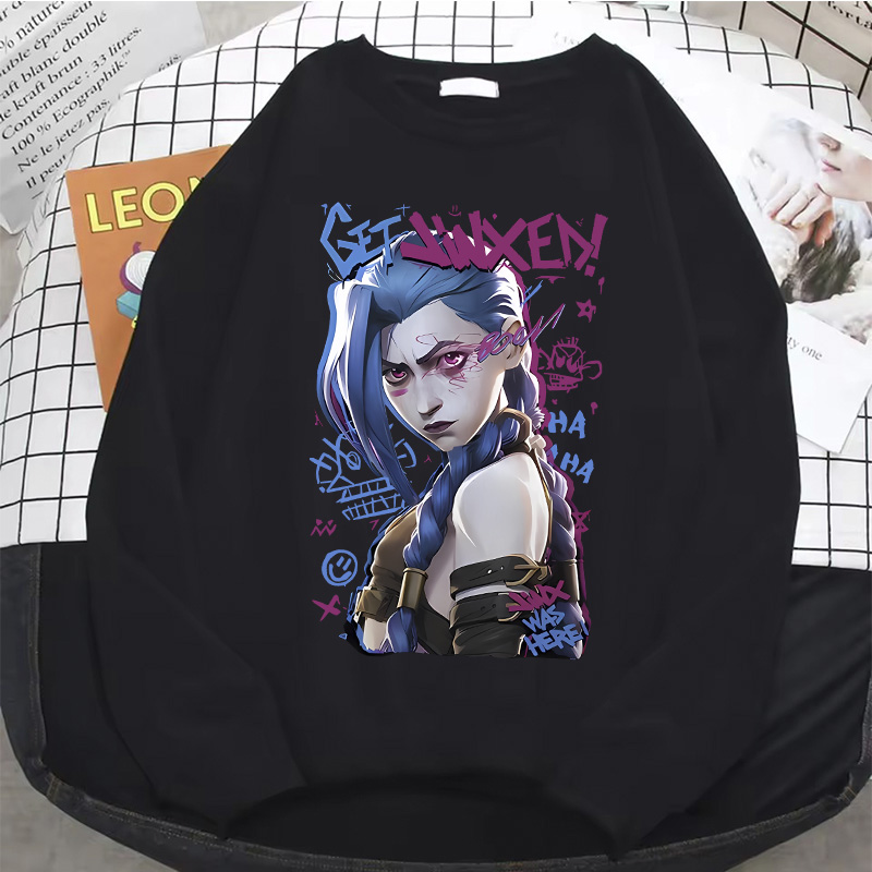 Winter Under Clothing - Jinx Arcane 여성용 인기 애니메이션 후디,