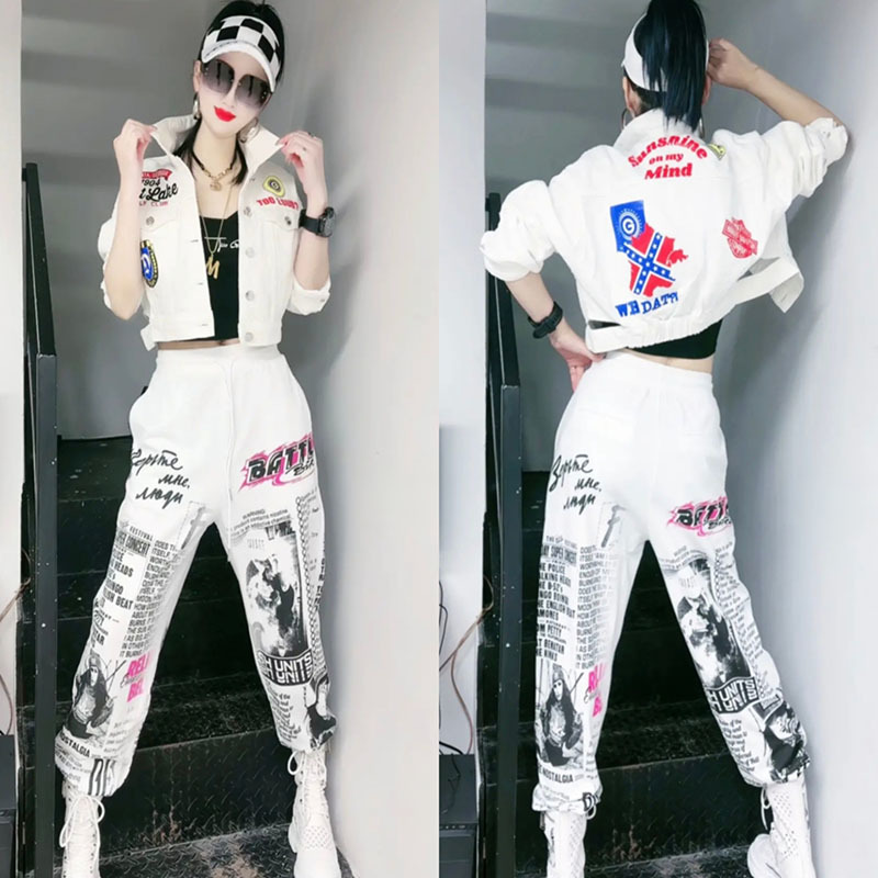 Winter Clothing Factory Outlet - 여성용 캐주얼 바지 투피스 세트, 그래피티