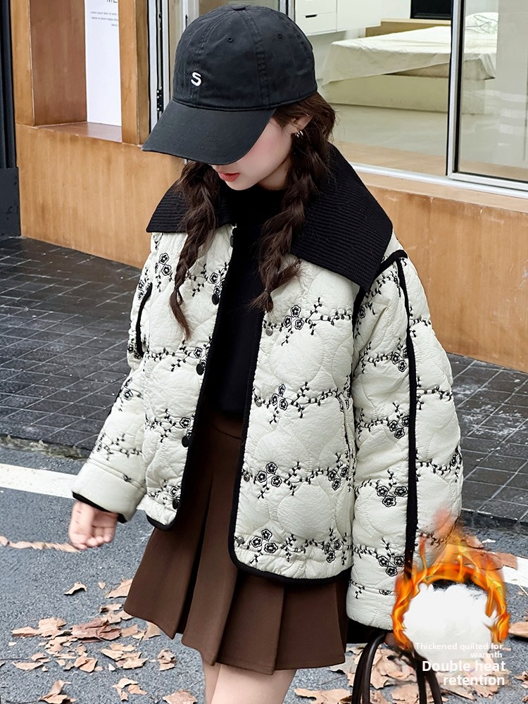 Winter Under Clothing - 여아용 겨울 두꺼운 면 재킷, 세련된