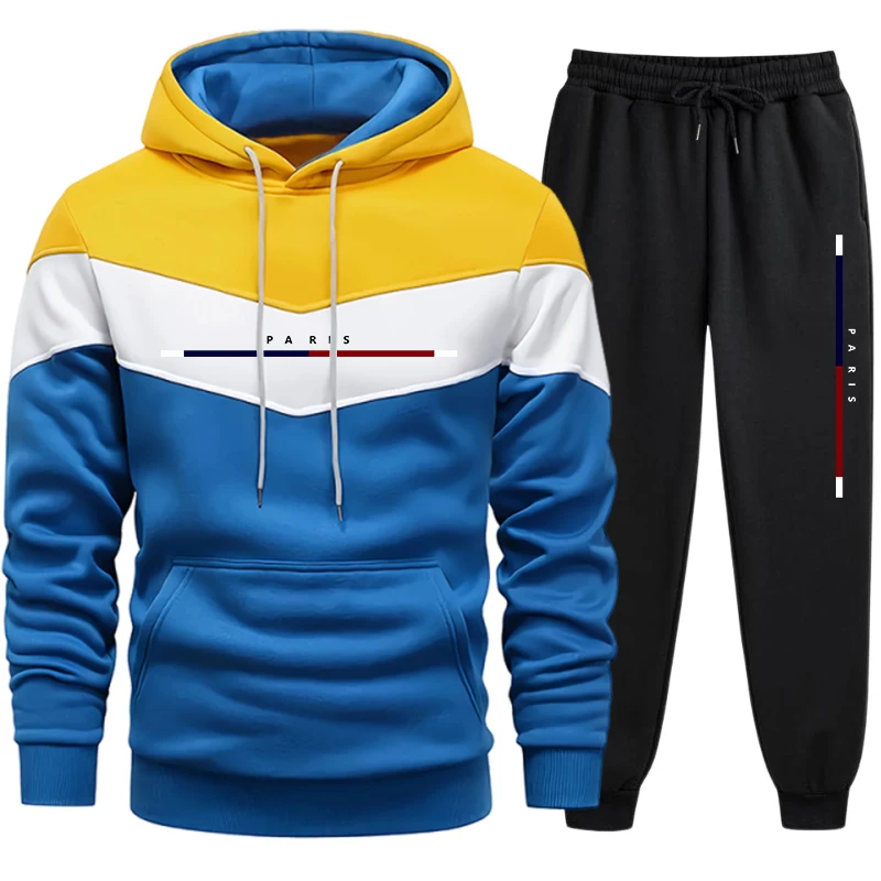 뜨거운 판매 남성용 운동복 캐주얼 삼색 스플라이스 스웨 - Winter Clothing Sale 리뷰 및 가격