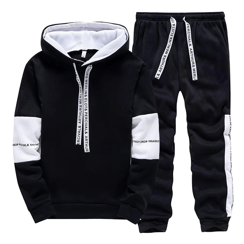 남성용 트랙수트 캐주얼 후드 스웨트셔츠 야외 스포츠 조 - Winter Clothing Equipment 리뷰 및 가격