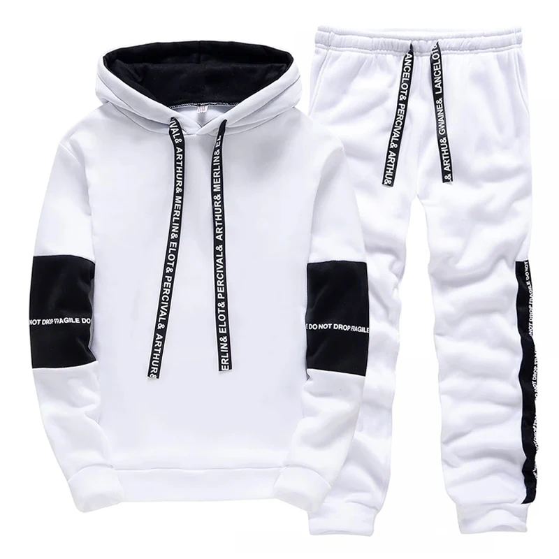 남성용 트랙수트 캐주얼 후드 스웨트셔츠 야외 스포츠 조 - Winter Clothing Equipment 리뷰 및 가격