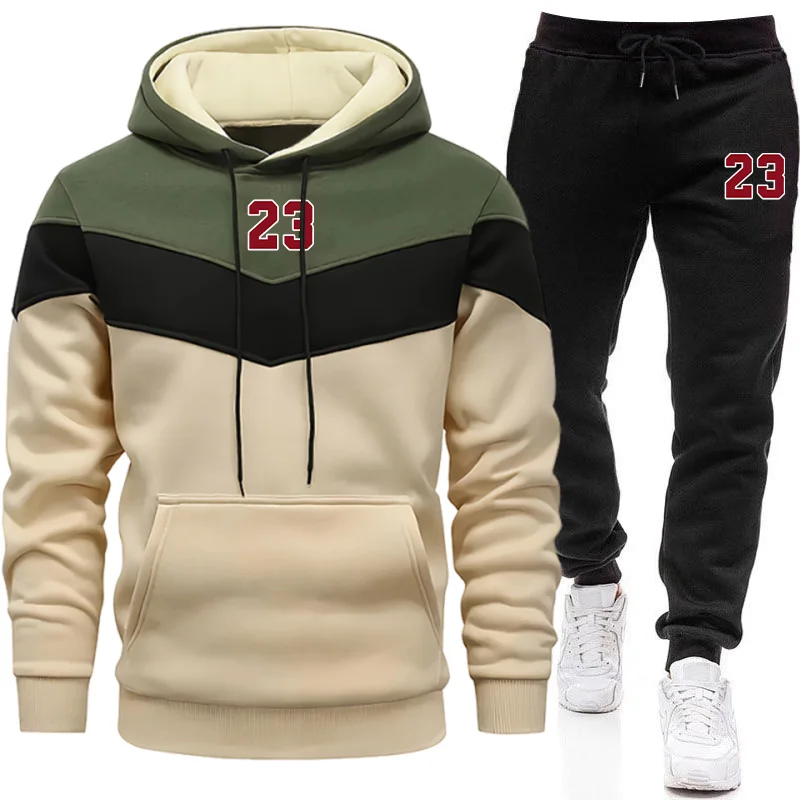 남성용 새 트랙슈트 캐주얼 후드 스웨트셔츠 가을 겨울  - Winter Clothing Equipment 리뷰 및 가격