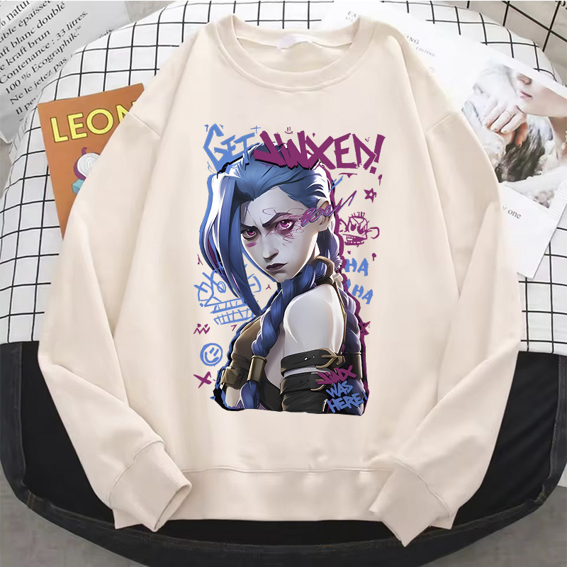 Jinx Arcane 여성용 인기 애니메이션 후디, 풀 - Winter Under Clothing 리뷰 및 가격