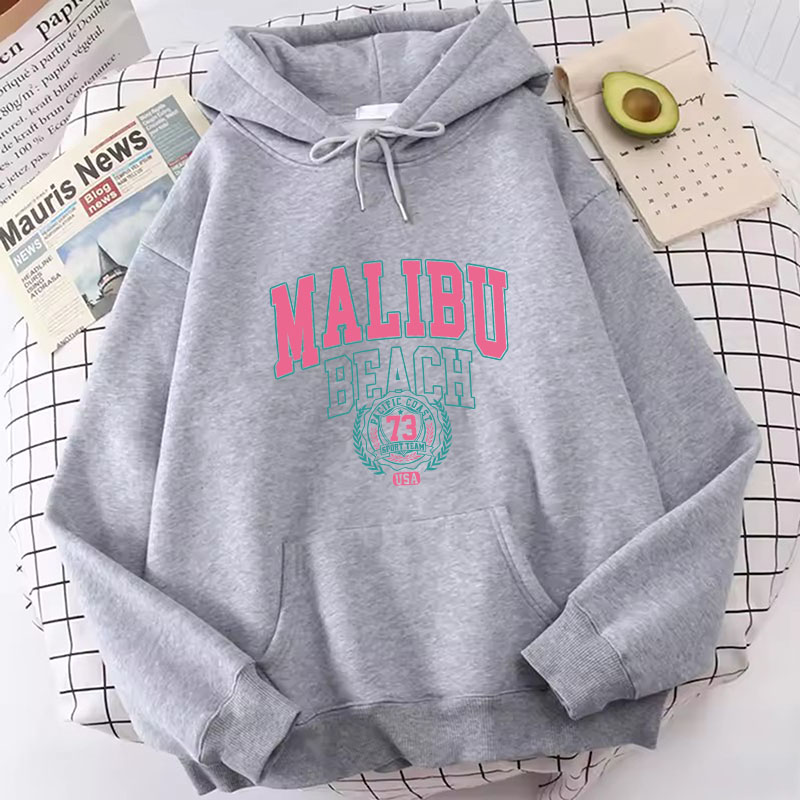패션 빈티지 말리부 비치 프린트 후드티 캐주얼 후드티  - Winter Clothing Factory Outlet 리뷰 및 가격