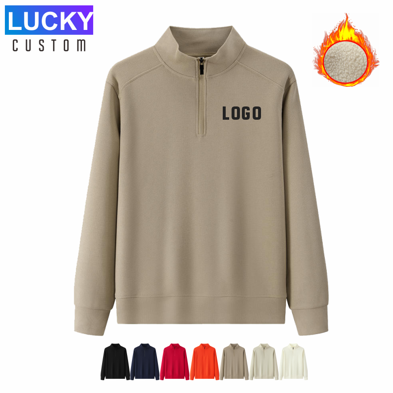 맞춤 로고 남성 하프 집업 스웨트셔츠 긴팔 재킷 스웨트 - Winter Clothing Logos 리뷰 및 가격