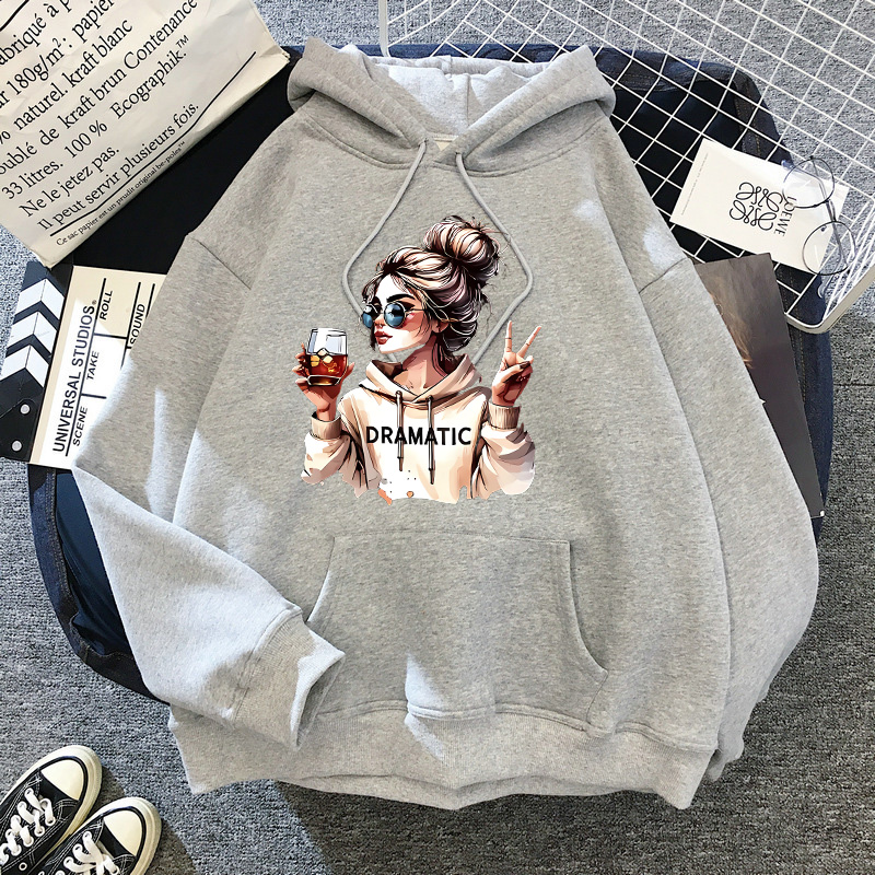 2025 핫세일 드라마틱 와인 아트 프린트 후드티 긴팔 - Winter Under Clothing 리뷰 및 가격