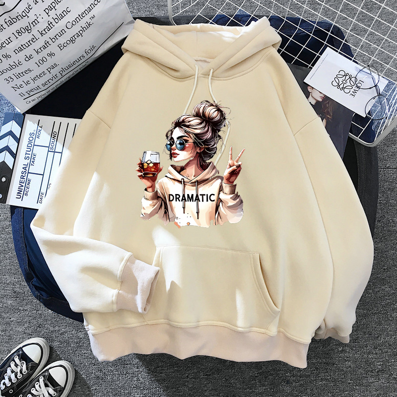 2025 핫세일 드라마틱 와인 아트 프린트 후드티 긴팔 - Winter Under Clothing 리뷰 및 가격
