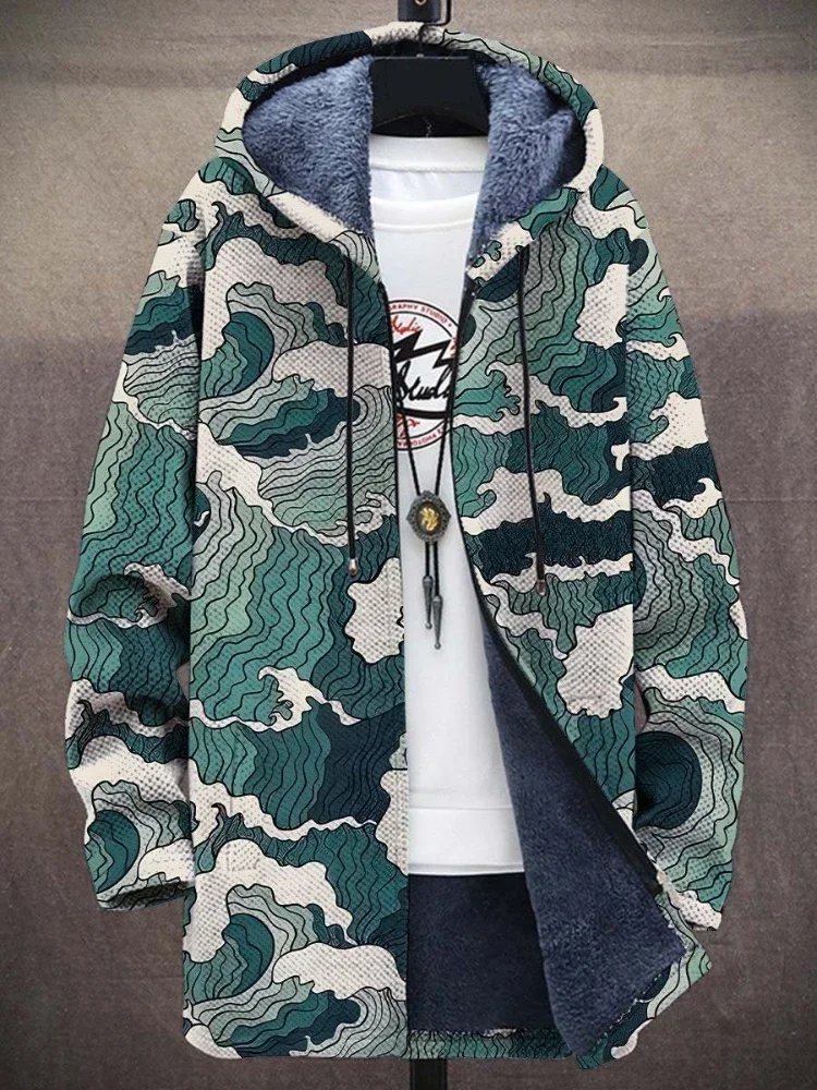 남성용 일본 스타일 카디건 코트, 화려한 그래픽 프린트 - Winter Clothing Sale 리뷰 및 가격